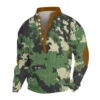Men's new half zipper long sleeved tactical arm pullover training men's clothing - Image 14
