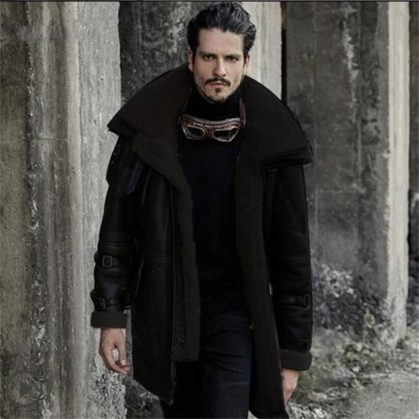 Fall And Winter Jacket Thickened Warm PU Leather Coat Men's Fleece Coat Trend - Image 6