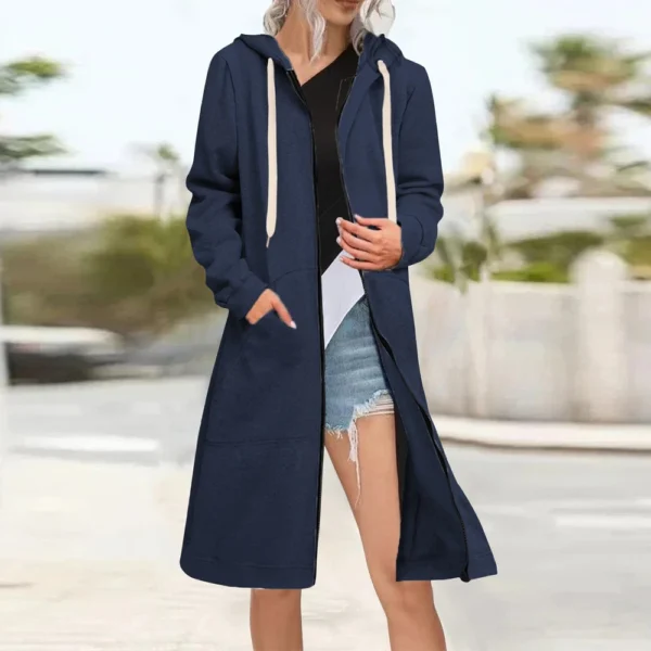 Women's Zip Up Hoodies Oversized Fleece Long Sleeve Sweatshirts Jacket Coat - Image 23