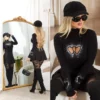 Knit top for women slim-fit high-neck hollowing out - Image 3