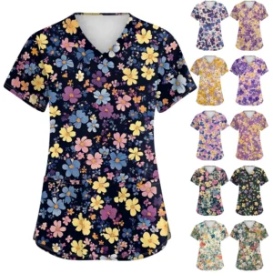 Women's Short Sleeved Loose Daily Fashion Printed Casual Round Neck T-Shirt
