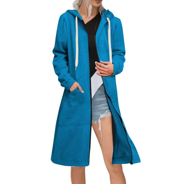 Women's Zip Up Hoodies Oversized Fleece Long Sleeve Sweatshirts Jacket Coat - Image 21