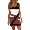 Women's Fashion Casual Printed Sleeveless Drawstring Dress With Pockets - Image 3