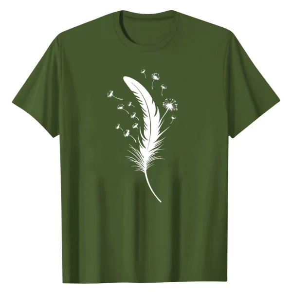 Women's Printed Round Neck Loose Daily Casual Short Sleeved Fashion T-Shirt - Image 14