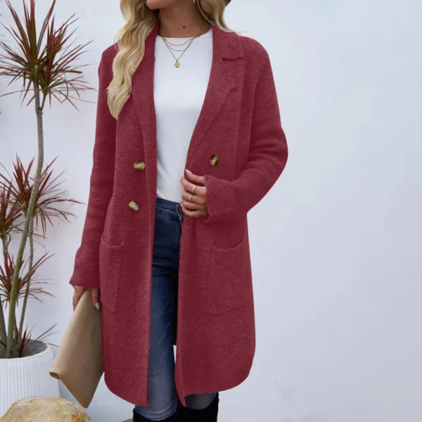 Women's Fashionable All-match Mid-length Woolen Coat - Image 43
