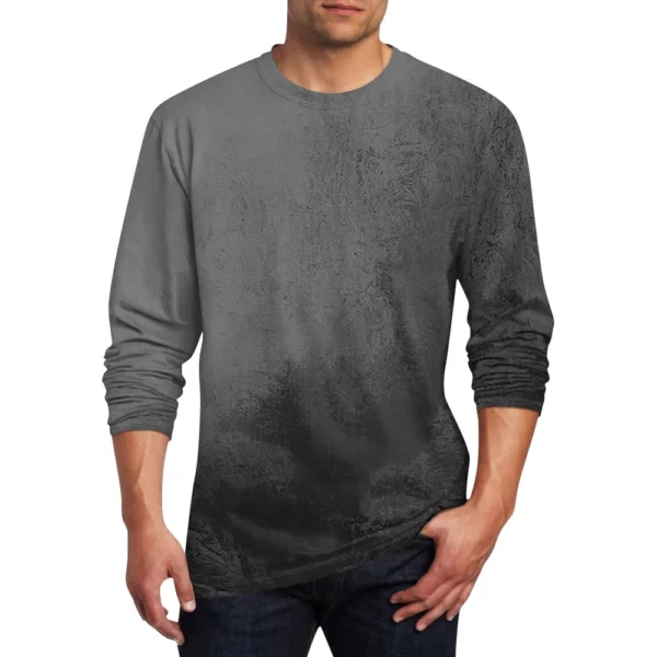 Men's T Shirt O-Neck Clothing Apparel Outdoor Long Sleeve Print Fashion - Image 17