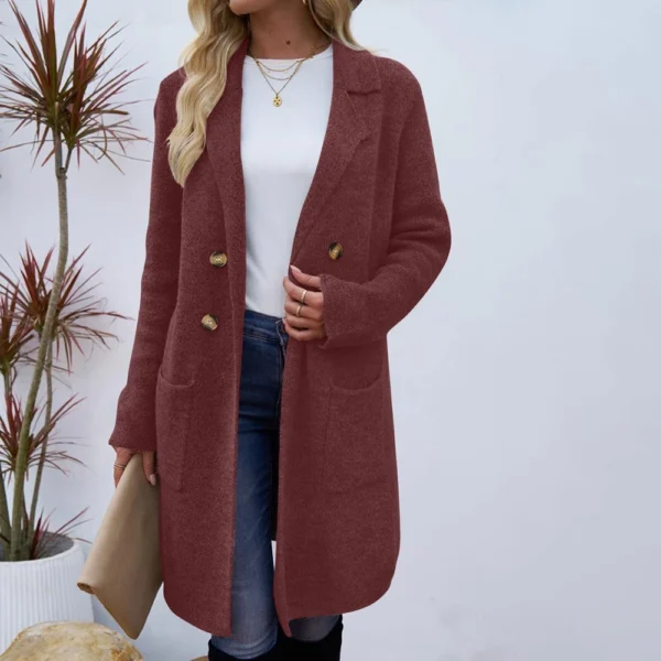 Women's Fashionable All-match Mid-length Woolen Coat - Image 49