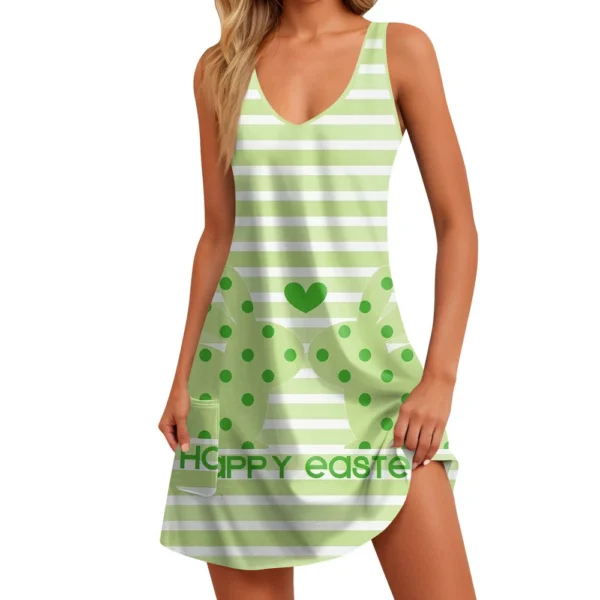 Women's Fashion Dresses Loose Sundresses Summer Casual Printed Easter Dress - Image 6