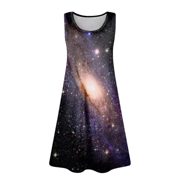 Womens Summer Dresses Easter Print  Loose U Neck Sleeveless Sundresses Dress - Image 11