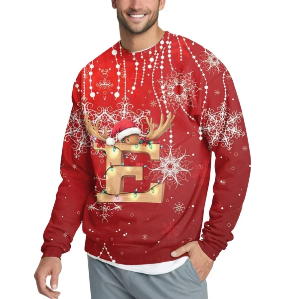 Men's Casual Fashion Comfortable Christmas Printed Round Neck Pullover - Image 4