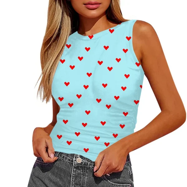 Women's Sleeveless Pleated Vest Shirt Top - Image 29