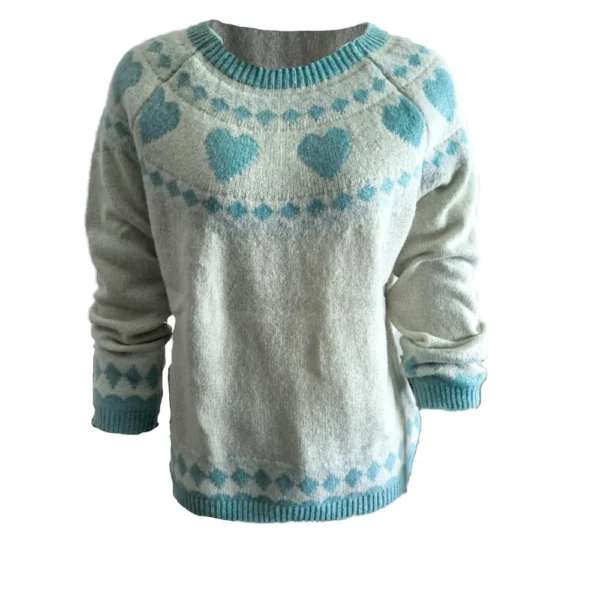 Women's Fashionable Casual Printed Round Neck Pullover Loose Long Sleeved - Image 11