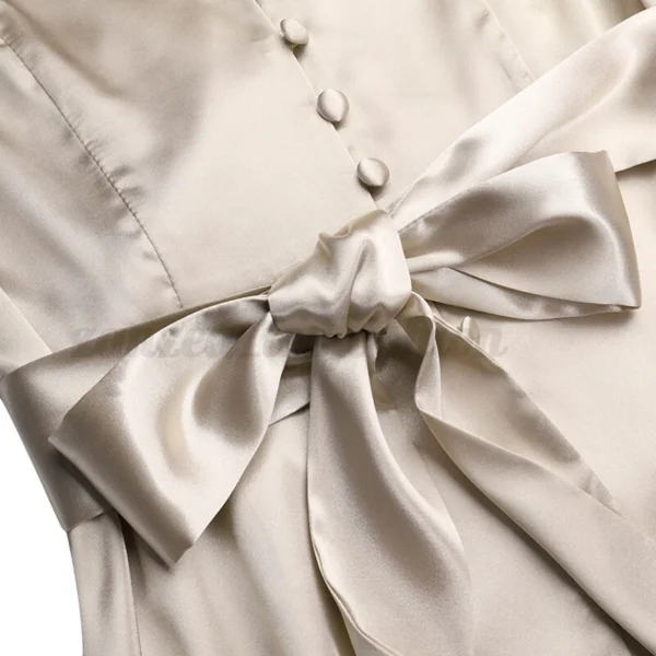 Women's cuff V-neck shirt dress - Image 9