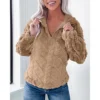 Women's casual loose warm long-sleeved jacket - Image 24