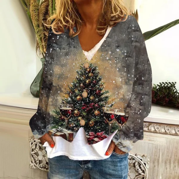 Women's Fashion Short Coat Casual Long Sleeve Printed Single Breasted Plush Top - Image 28
