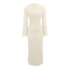 Women's Fall Dresses 2024 Maxi Dresses Solid Flare Sleeve Dress Bodycon Dresses - Image 11