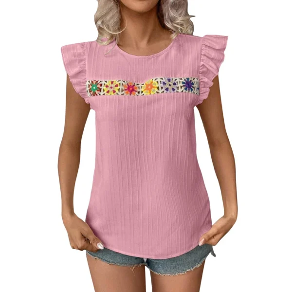 Women's Loose Daily Printed Casual Round Neck Fashion Short Sleeved T-Shirt - Image 2
