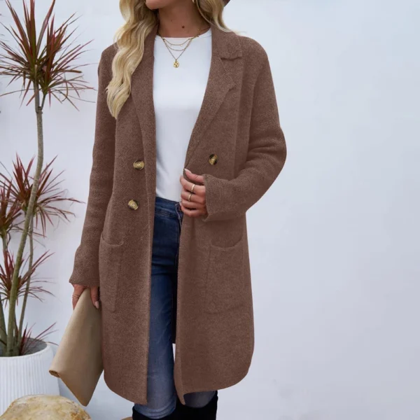 Women's Fashionable All-match Mid-length Woolen Coat - Image 16