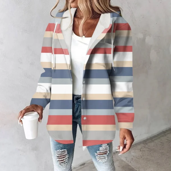 Women's Coat Casual And Fashionable Composite Thick And Warm Printed Hooded - Image 22