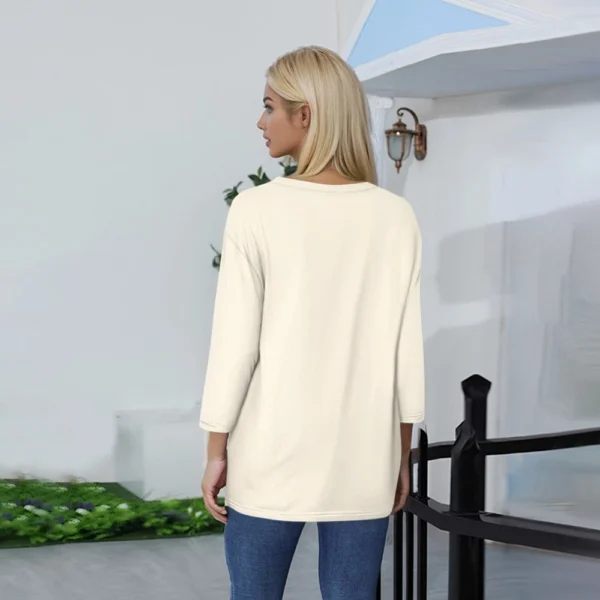 Women's Printed Basic Easter Fashion Tops Casual Plus Size 3/4 Sleeve Pullover - Image 11