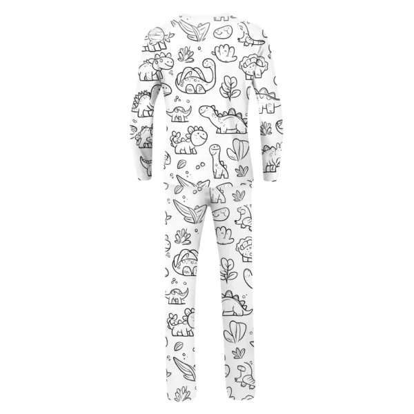 DIY Hand-painted Colorable - Family Clothing - Graffiti Printed Family Suit - Image 4