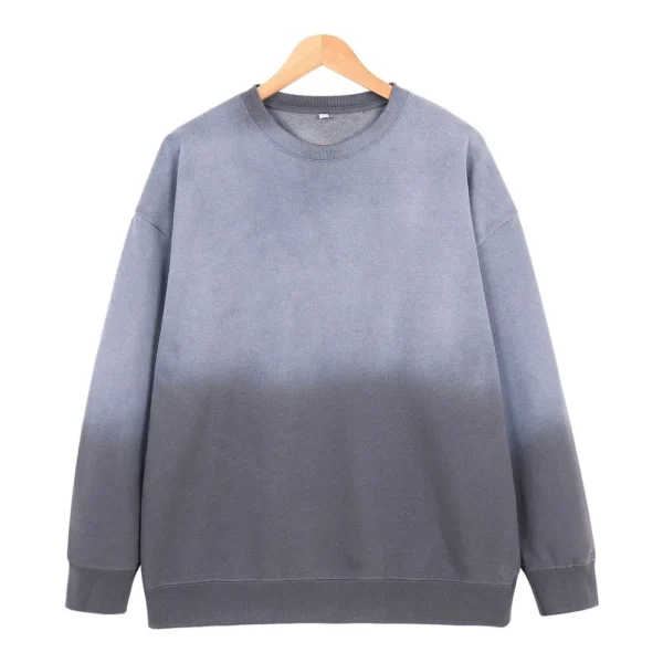 Fall And Winter 370g Heavy Washed Wool Loose Hoodie  Batik To Do Old Hoodie - Image 9