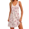 Women's Floral Print Dress, Vest, Skirt With Pockets, Beach Skirt, V-Neck Vest - Image 32