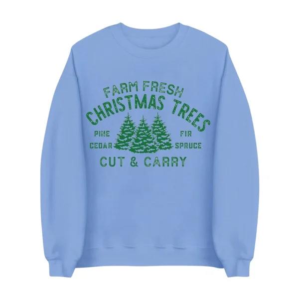 Women's Sweatshirt Sports Christmas Print Pullover Sweatshirt Round Neck Long - Image 5