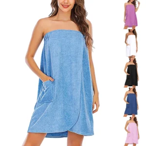 Women's Summer Homewear Bathrobe Absorbent Bath Towel Comfortable Women's