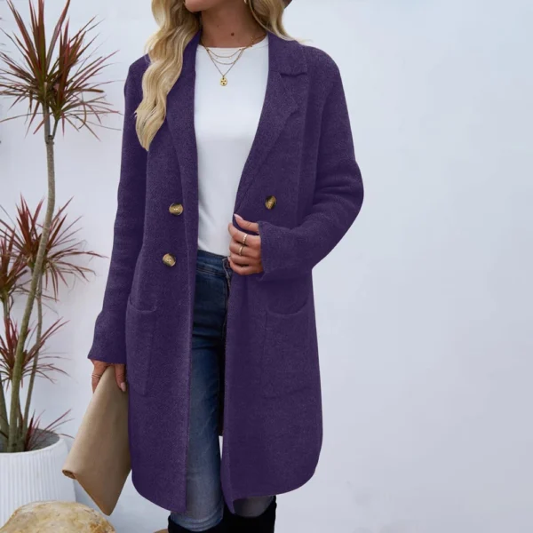 Women's Fashionable All-match Mid-length Woolen Coat - Image 22