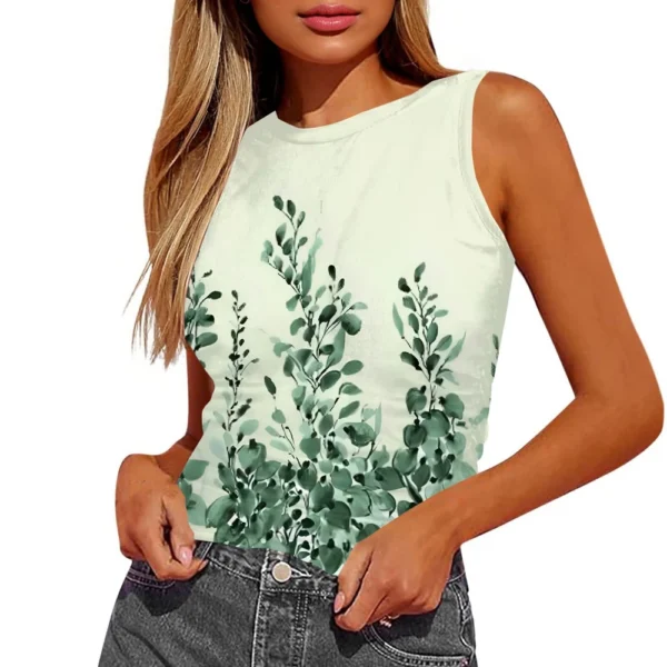 Women's Sleeveless Pleated Vest Shirt Top - Image 11