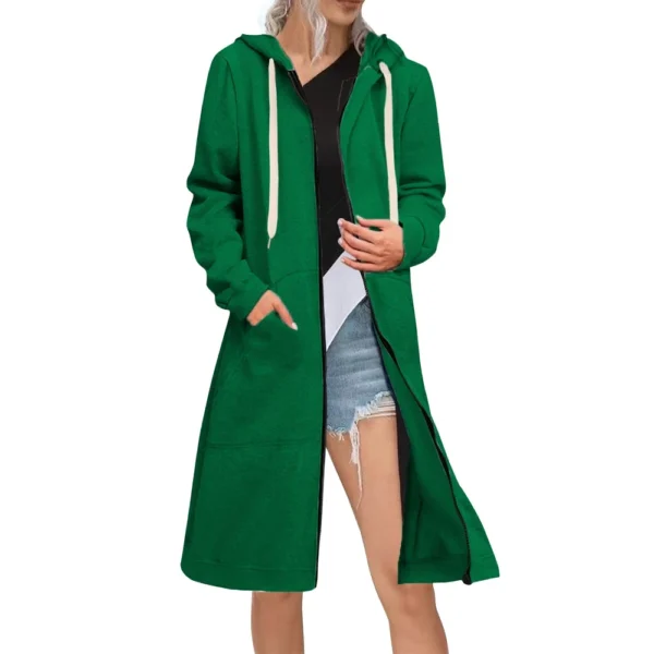 Women's Zip Up Hoodies Oversized Fleece Long Sleeve Sweatshirts Jacket Coat - Image 33