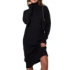 Women's Fall And Winter High Neck Loose Inner Solid Colour Thin Sweater Dress - Image 3