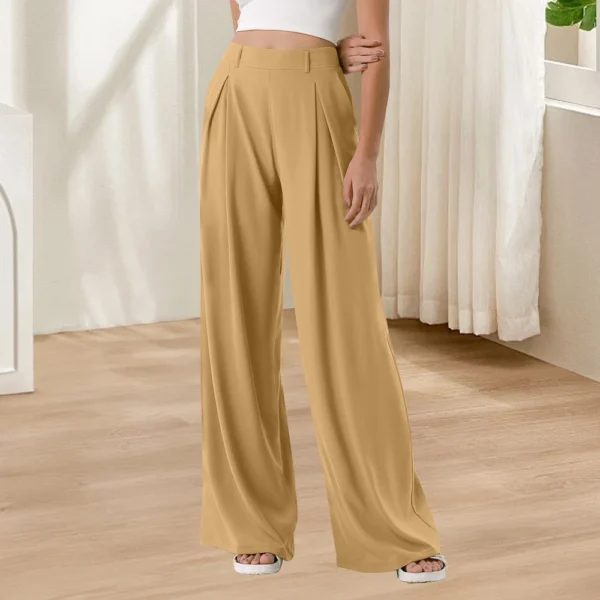 Women's High Waisted Work Pants Casual Outfits 2024 Office Trousers with Pockets - Image 10