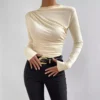 Women's Solid Color Slim Long Sleeve T-Shirt Women