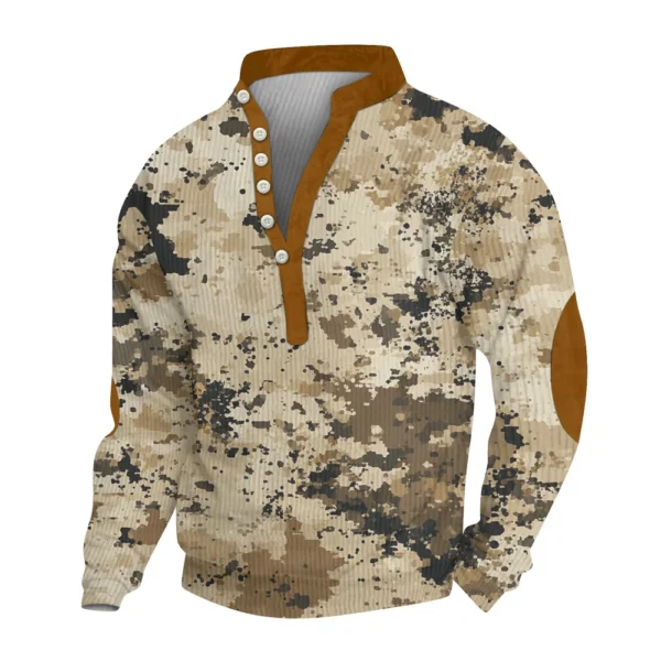 Men's new half zipper long sleeved tactical arm pullover training men's clothing - Image 4