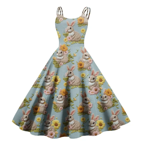 Women's Sundresses Dresses Fashion Casual Easter Summer Printed Loose Dress - Image 23