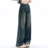 Women's Jeans Wide Leg Baggy Jeans High Waist Cargo Pants Loose Trousers - Image 5