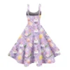 Women's Casual Fashion Print Sexy Off Shoulder Punk Retro Dress Retro Dress - Image 11