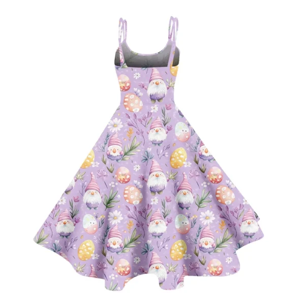 Women's Casual Fashion Print Sexy Off Shoulder Punk Retro Dress Retro Dress - Image 11