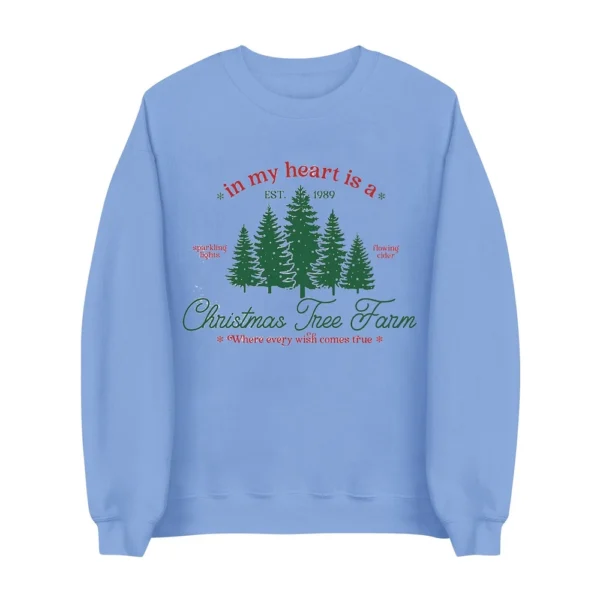 Women's Sweatshirt Sports Christmas Print Pullover Sweatshirt Round Neck Long - Image 5
