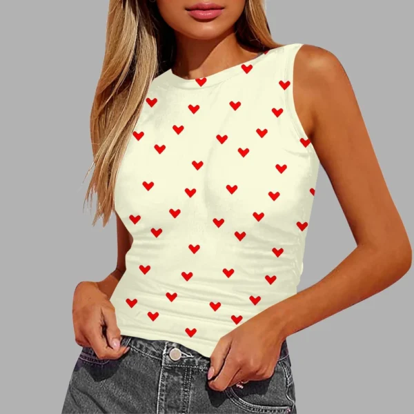 Women's Sleeveless Pleated Vest Shirt Top - Image 31