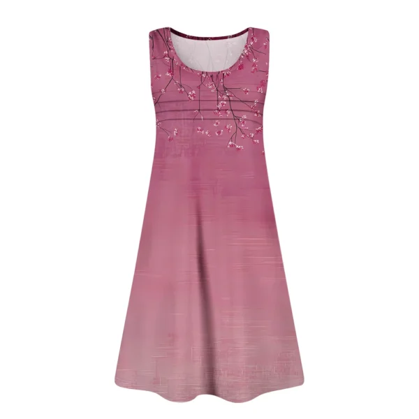 Womens Summer Dresses Loose  Sleeveless Sundresses Dress With Pockets - Image 11