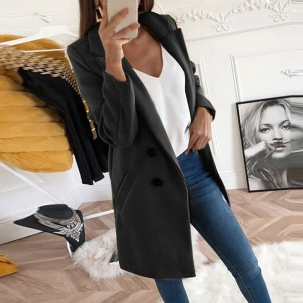 Women's casual suit collar slim fit - Image 8