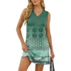 Women's V-neck Summer Casual Beach Vacation Women's Sleeveless Vintage Print - Image 22