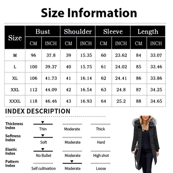 Women's Casual Warm Versatile Large Collar Solid Color Thickened Cotton Coat - Image 24