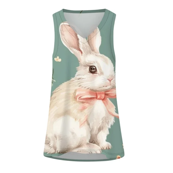 Women's Sleeveless Easter Print Vest Blouse - Image 12
