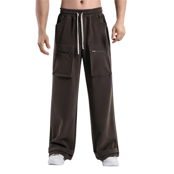Men's Casual Sports Pants Loose Long Panel Fitness Running Cargo pants - Image 13