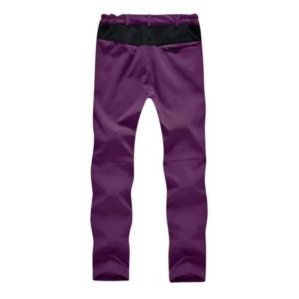 Womens Waterproof Breathable Rain Pants Plush Windbreak Ladies Trousers - Image 10