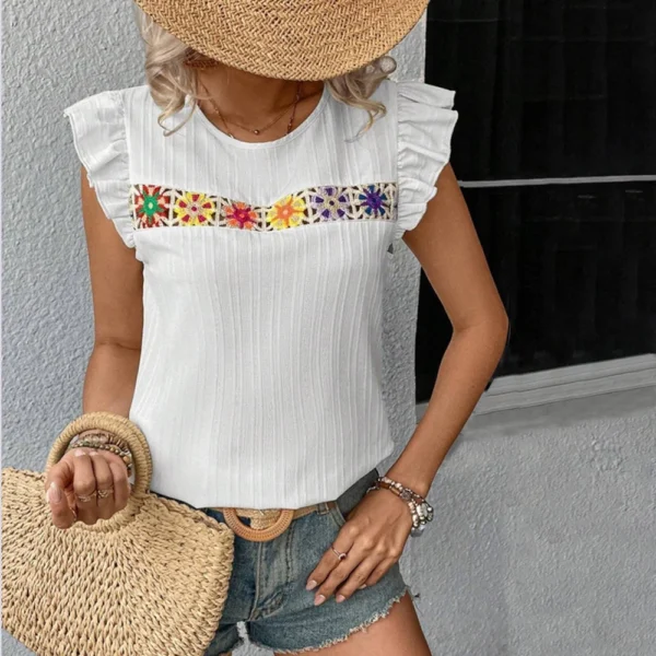 Women's Loose Daily Printed Casual Round Neck Fashion Short Sleeved T-Shirt - Image 12